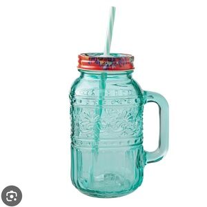 The Pioneer Woman Teal Mason Jar Tumbler